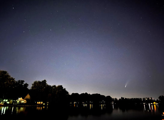 Komet NEOWISE am 12. 7. 2020, Foto: Sabine Herrmann